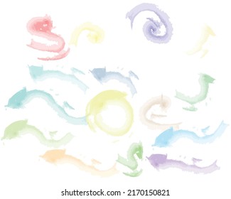 watercolor brush hand drawn line art