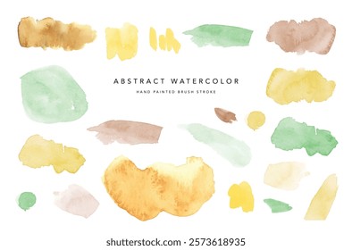 Watercolor Brush Stroke. Abstract vector objects. 