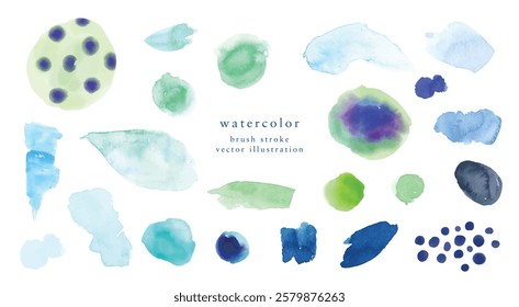 Watercolor brush stroke, abstract vector illustration. Isolated artwork.