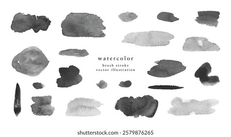 Watercolor brush stroke, abstract vector illustration. Isolated artwork.