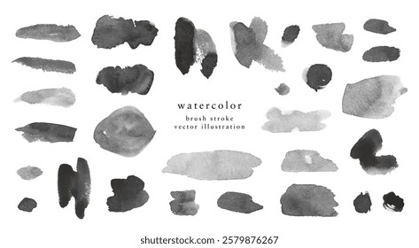Watercolor brush stroke, abstract vector illustration. Isolated artwork.