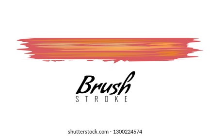 Watercolor brush stroke or acrylic paint smear. Art cover drawing theme symbol. Vector illustration.