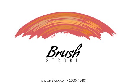 Watercolor brush stroke or acrylic paint smear. Art cover drawing theme symbol. Vector illustration.