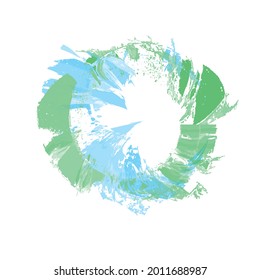 Gestaltungselement des Pinselstrichs mit Wasserfarbe. Vektorgrafik