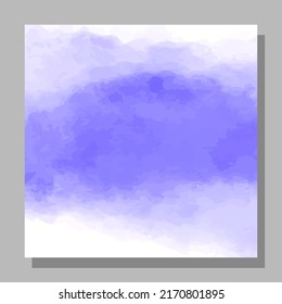 watercolor brush stroke on paper.vector ink spot.hand drawn illustration.Sky background Clouds painted with watercolor.