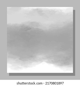 watercolor brush stroke on paper.vector ink spot.hand drawn illustration.Sky background Clouds painted with watercolor.