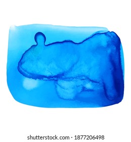 Watercolor brush stroke paint paper texture vector isolated splash on white background for banner, poster, wallpaper.