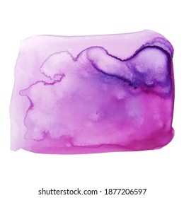 Watercolor brush stroke paint paper texture vector isolated splash on white background for banner, poster, wallpaper.