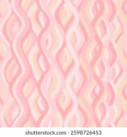 Watercolor brush stroke seamless pattern vector. Abstract curve, wave, stripe, flowing line, liquid. Simple geometric design for fabric, scarf, kid cloth, dress, print, card, wrapping, paper, decor.
