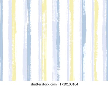 Watercolor brush stroke straight lines vector seamless pattern. Beautiful kids clothes fabric design. Scratchy texture straight lines, stripes banner background. Seamless pattern.