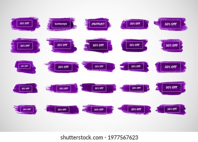 Watercolor Brush Stroke Vector Collection