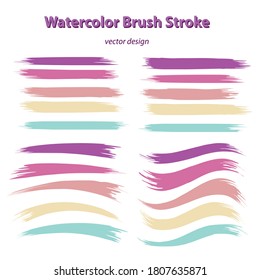 Diseño vectorial de pincel de color de agua