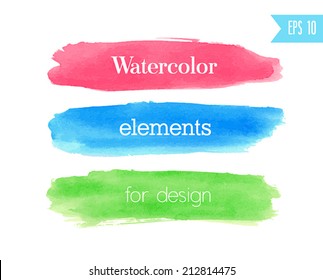 Watercolor brush stroke. Vector illustration.