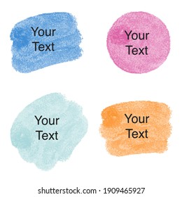 Watercolor brush strokes for text background or logo design isolated on white background vector illustration.