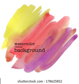 watercolor brush vector background illustration