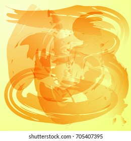 Watercolor brushstrokes. Bright color element for an abstract artistic background.