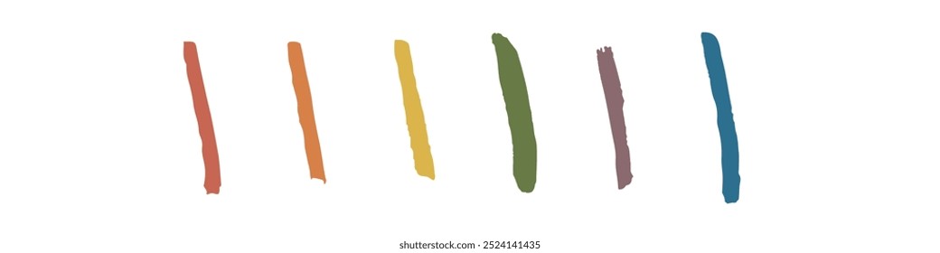 Watercolor brushstrokes. Vector illustration. Arrangement brush