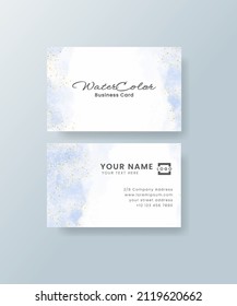 Watercolor business card. Vector EPS 10.