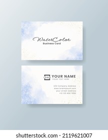 Watercolor business card. Vector EPS 10.