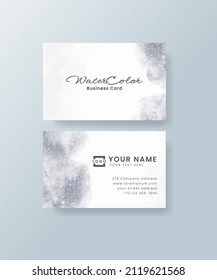Watercolor business card. Vector EPS 10.