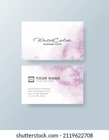 Watercolor business card. Vector EPS 10.