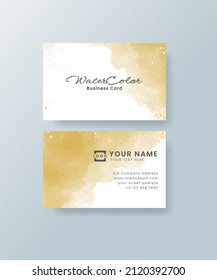 Watercolor business card. Vector EPS 10.