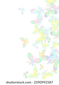 watercolor butterfly and flower illustration  Gentle wings insects patten. Fragile creatures.