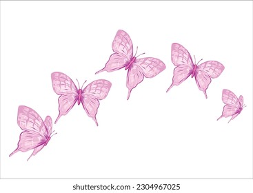 watercolor butterfly hand drawing print