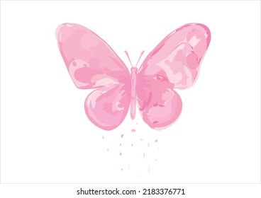 watercolor butterfly hand drawn design vector 