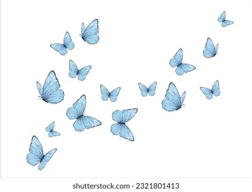 watercolor butterfly hand drawn design vector 
