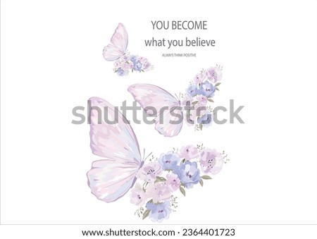 watercolor butterfly hand drawn design vector