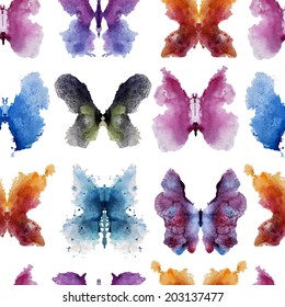 watercolor, butterfly, pattern