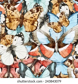 watercolor, butterfly, pattern