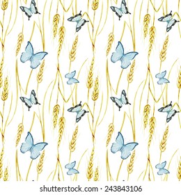 watercolor, butterfly, pattern, spike