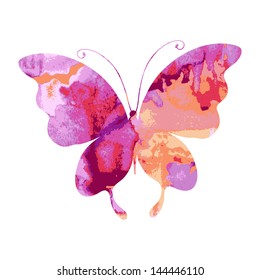 watercolor butterfly vector