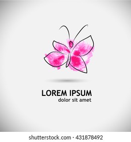 watercolor butterfly. Vector