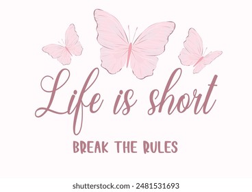 watercolor butterfly vectoral motivational quote
