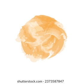 watercolor button on white background