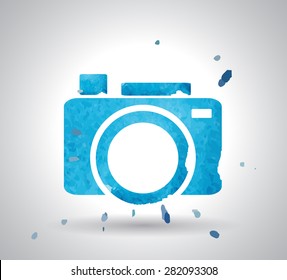 watercolor camera icon