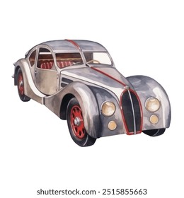 aquarela de carro clipart ilustração isolada