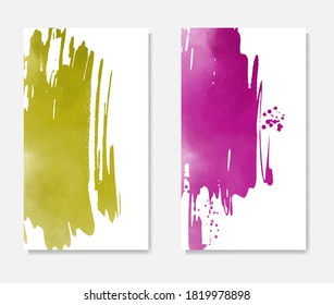 Watercolor card. Banner sale poster. Web banner element. Vector holiday illustration. Vector brush set. Watercolor style texture. Card design. Sale tag.