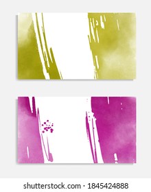 Watercolor card. Banner sale poster. Web banner element. Vector holiday illustration. Vector brush set. Watercolor style texture. Card design. Sale tag.