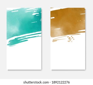 Watercolor card. Banner sale poster. Web banner element. Vector holiday illustration. Vector brush set. Watercolor style texture. Card design. Sale tag.