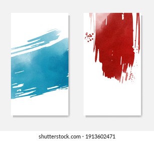 Watercolor card. Banner sale poster. Web banner element. Vector holiday illustration. Vector brush set. Watercolor style texture. Card design. Sale tag.
