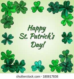 Watercolor card for St.Patrick's day