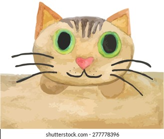 Watercolor cat