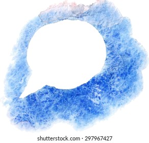 Watercolor chat icon. Vector design