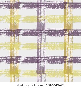 watercolor check ; vector, seamless pattern, hand painting, plaid Texture of plaid material in pastel tones Ethnic background. Baby boy blue pastel color plaid seamless pattern.