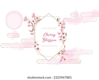 watercolor of cherry blossom background