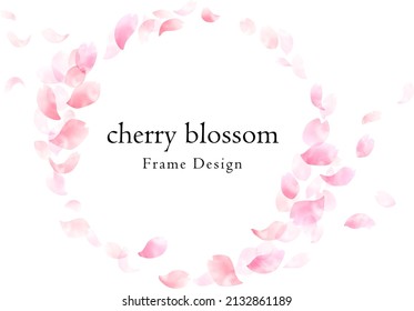 Watercolor cherry blossom frame design